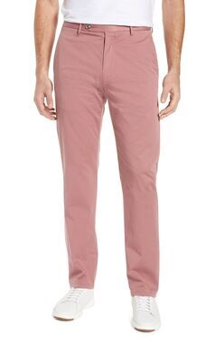 Zanella CURTIS pink Flat Front Chinos. Size 34.